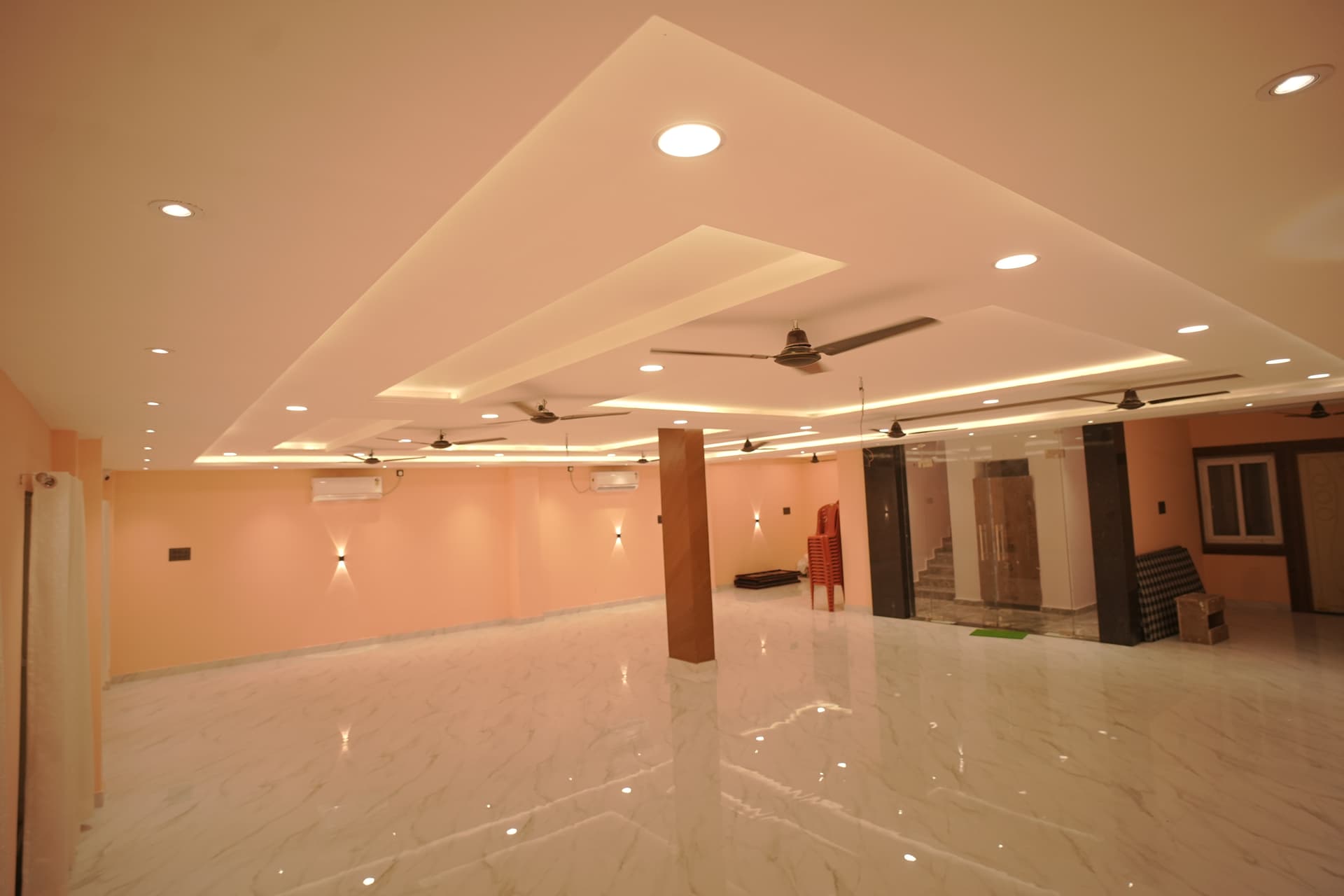Well-equipped banquet hall