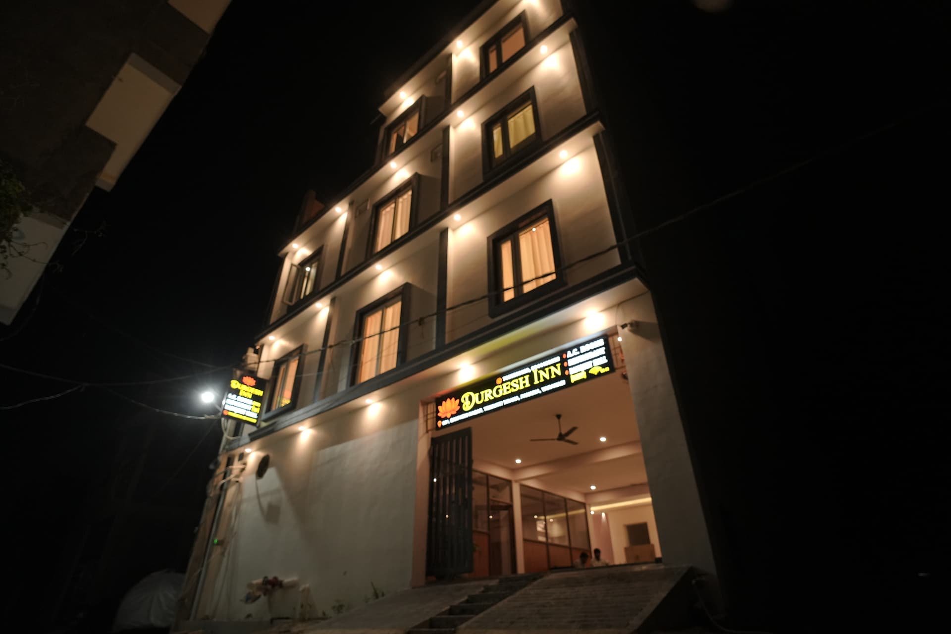 Hotel building exterior in Paharia Varanasi
