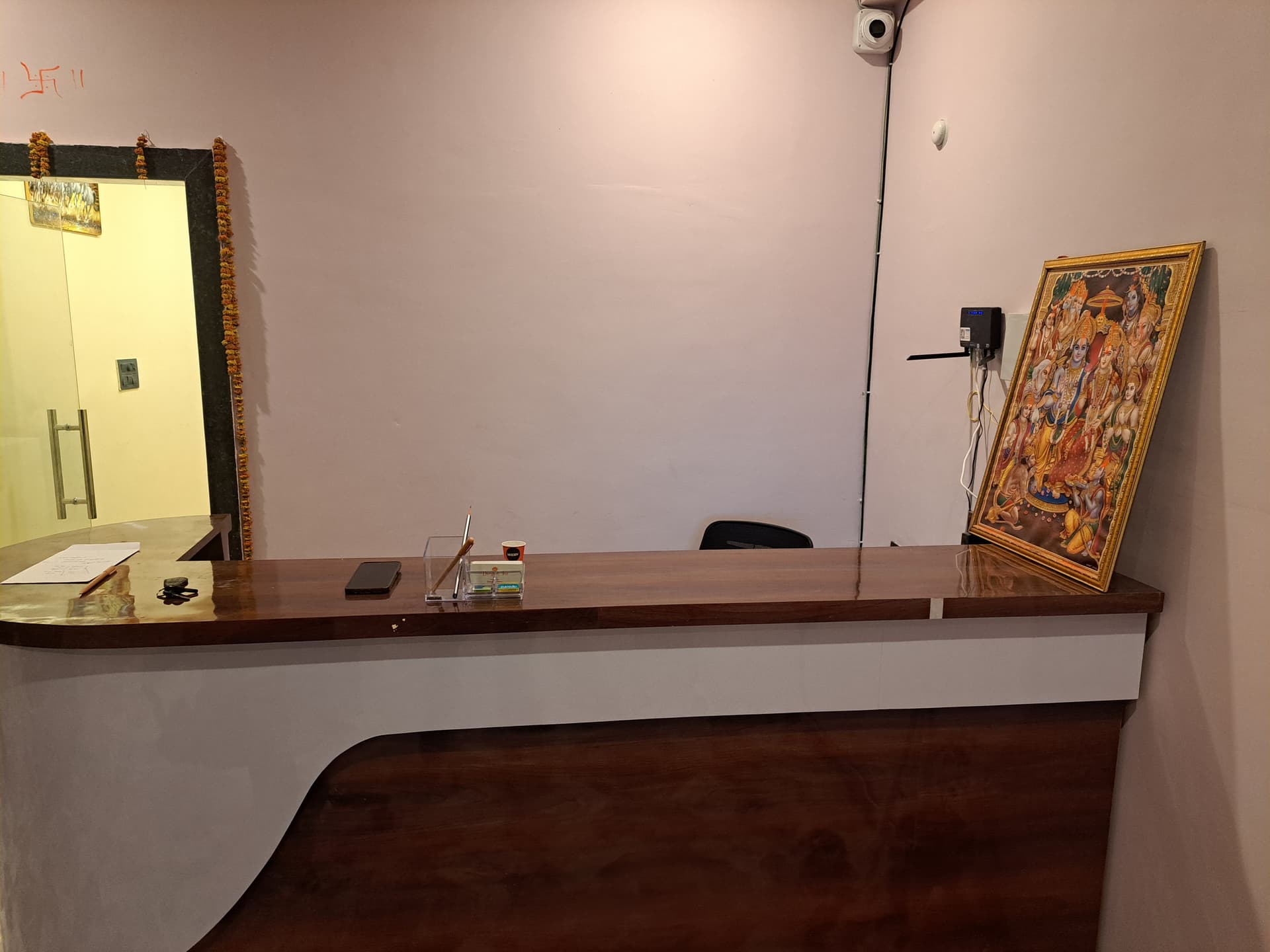 Reception lobby at Durgesh Inn