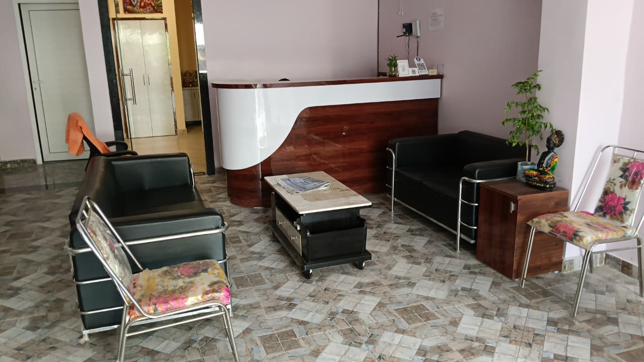 Hotel reception interior at Durgesh Inn Varanasi