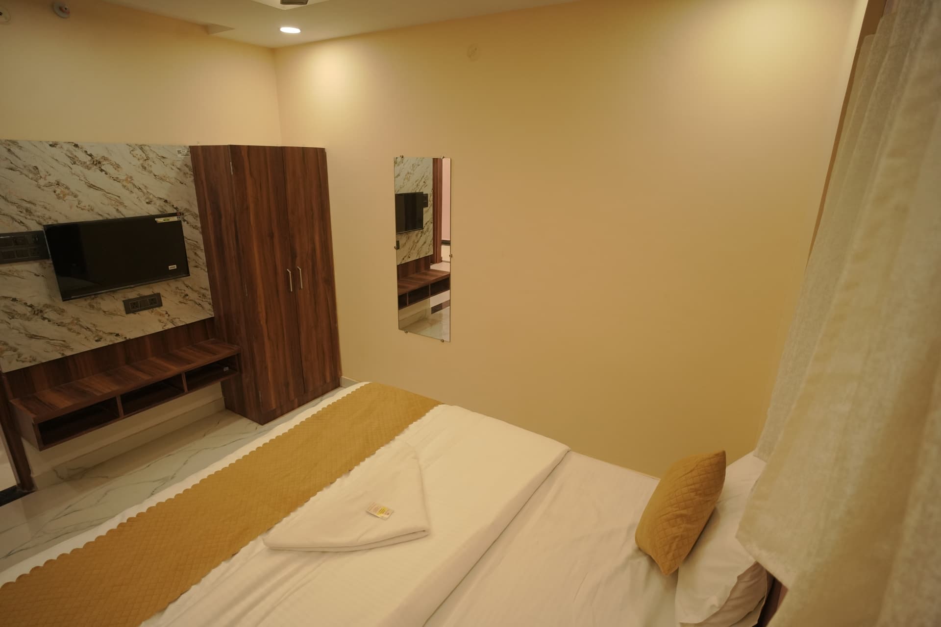 Well-maintained hotel room