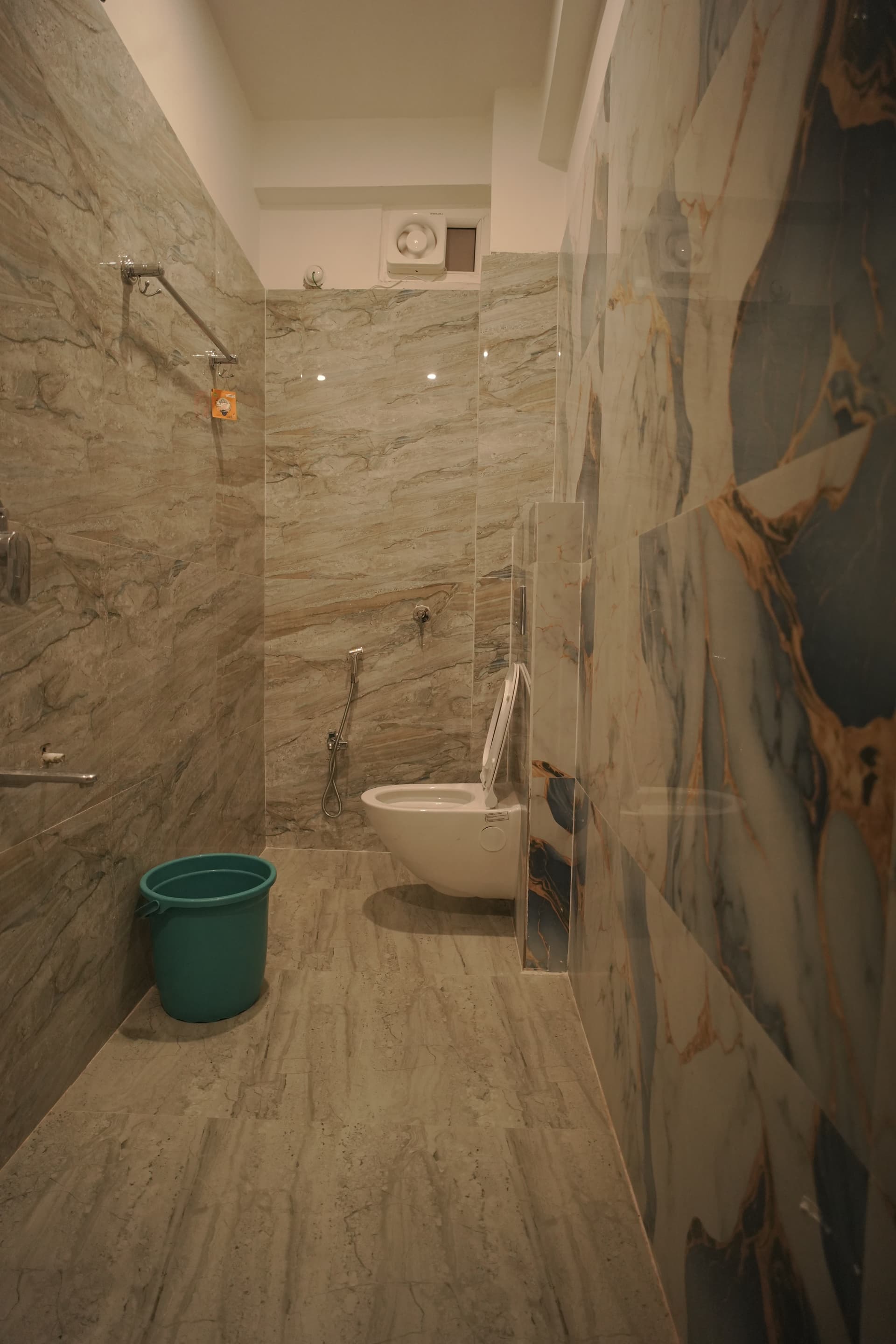 Hotel bathroom with hot water facility